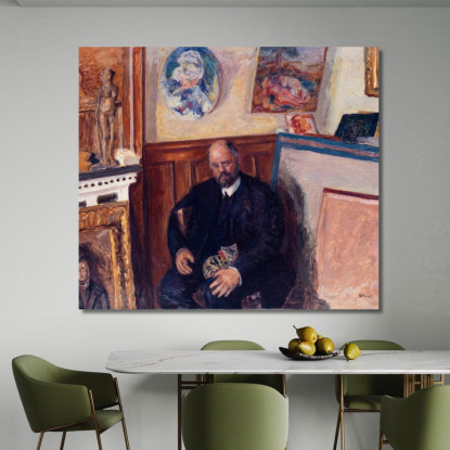 Ritratto Di Ambroise Vollard Con Un Gatto Pierre Bonnard pbn61 quadro stampato su tela