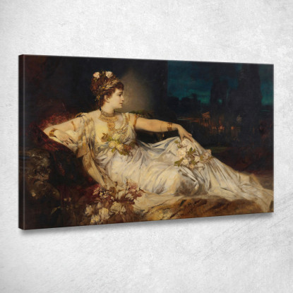 Charlotte Wolter Come Messalina Hans Makart hmk11 quadro stampato su tela