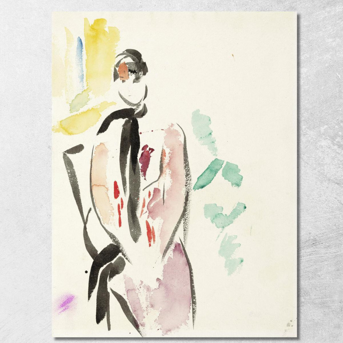Bozzetto Per Un Ritratto Di Madame De Carnière-Wouters Moglie Dell'Artista Rik Wouters rwo22 quadro stampato su tela Bozzetto Per Un Ritratto Di Madame De Carnière-Wouters Moglie Dell'Artista Rik Wouters rwo22 quadro stampato su tela
