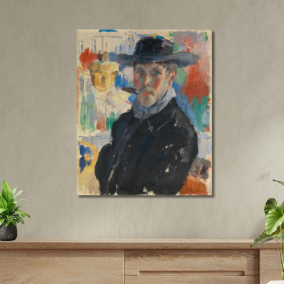 Autoritratto Con Sigaro Rik Wouters rwo28 quadro stampato su tela