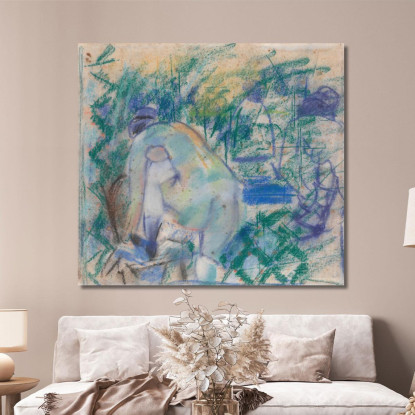 Donna Che Indossa Le Scarpe Rik Wouters rwo41 quadro stampato su tela