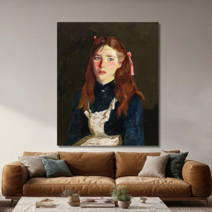 Ragazza Irlandese Robert Henri rhn32 quadro stampato su tela