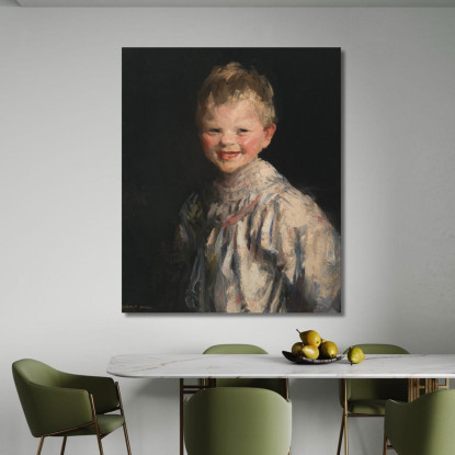 Bambino Che Ride Robert Henri rhn35 quadro stampato su tela
