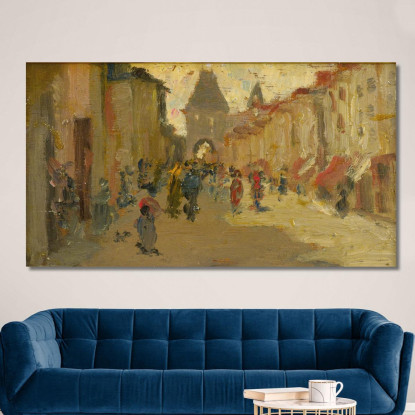 Moret Street Robert Henri rhn46 quadro stampato su tela