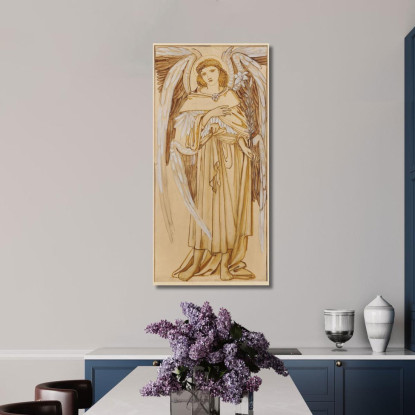 Gli Angeli Dei Domini Della Gerarchia Sir Edward Coley Burne-Jones ecb66 quadro stampato su tela
