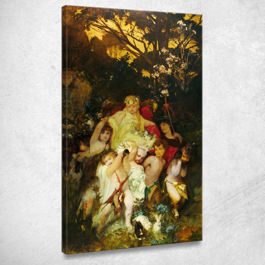 Modern Amoretti Hans Makart hmk36 quadro stampato su tela Modern Amoretti Hans Makart hmk36 quadro stampato su tela