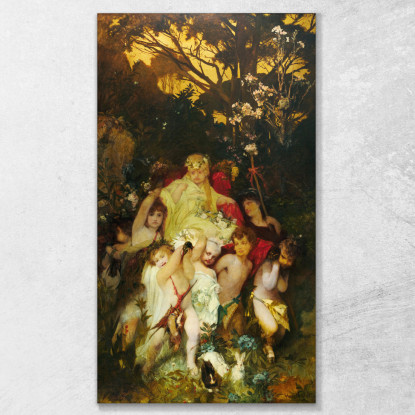 Modern Amoretti Hans Makart hmk36 quadro stampato su tela