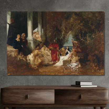 Intrattenimento Musicale Hans Makart hmk38 quadro stampato su tela