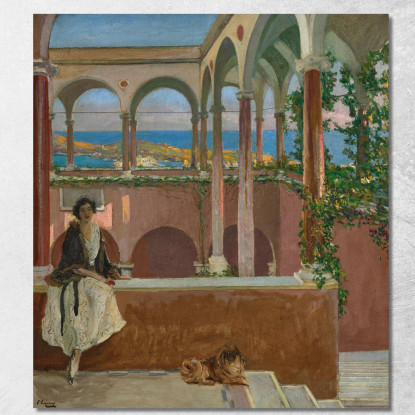 Una Villa Sulla Riviera Sir John Lavery sjl7 quadro stampato su tela