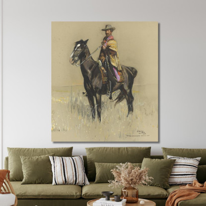 Don Roberto_ Robert Bontine Cunninghame Graham Sulla Pampa Sir John Lavery sjl15 quadro stampato su tela