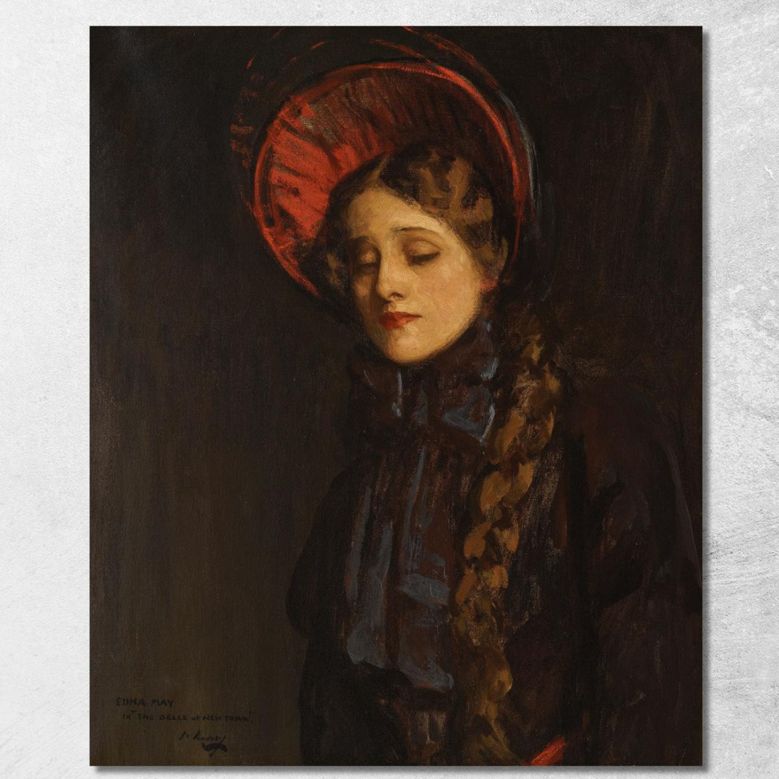 Edna May Nella Bella Di New York Sir John Lavery sjl16 quadro stampato su tela Edna May Nella Bella Di New York Sir John Lavery sjl16 quadro stampato su tela