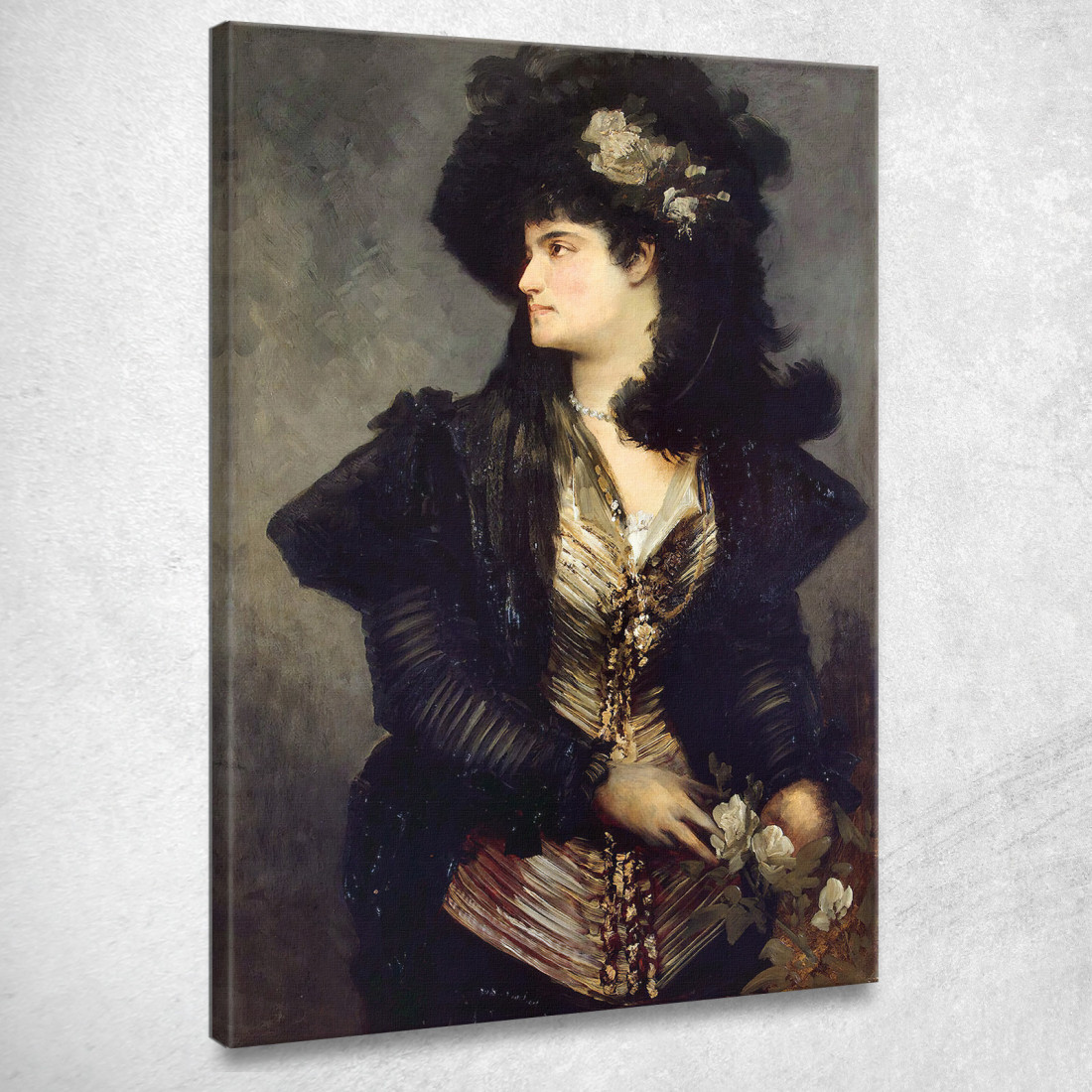 Ritratto Di Una Signora Hans Makart hmk42 quadro stampato su tela Ritratto Di Una Signora Hans Makart hmk42 quadro stampato su tela