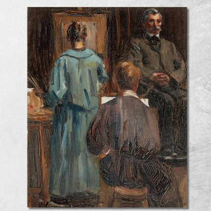 Interno Dello Studio Dell'Artista Sir John Lavery sjl24 quadro stampato su tela