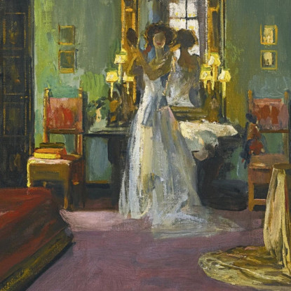 La Camera Da Letto Della Signora Rosen Sir John Lavery sjl32 quadro stampato su tela