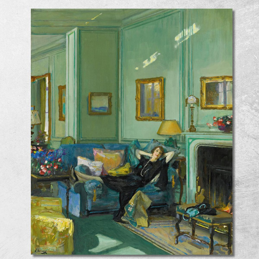 La Signora Osler Sir John Lavery sjl33 quadro stampato su tela La Signora Osler Sir John Lavery sjl33 quadro stampato su tela
