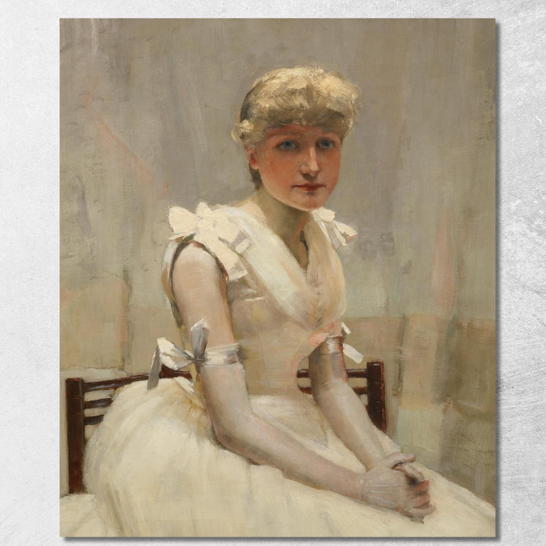 Ritratto Di Una Giovane Donna Sir John Lavery sjl35 quadro stampato su tela