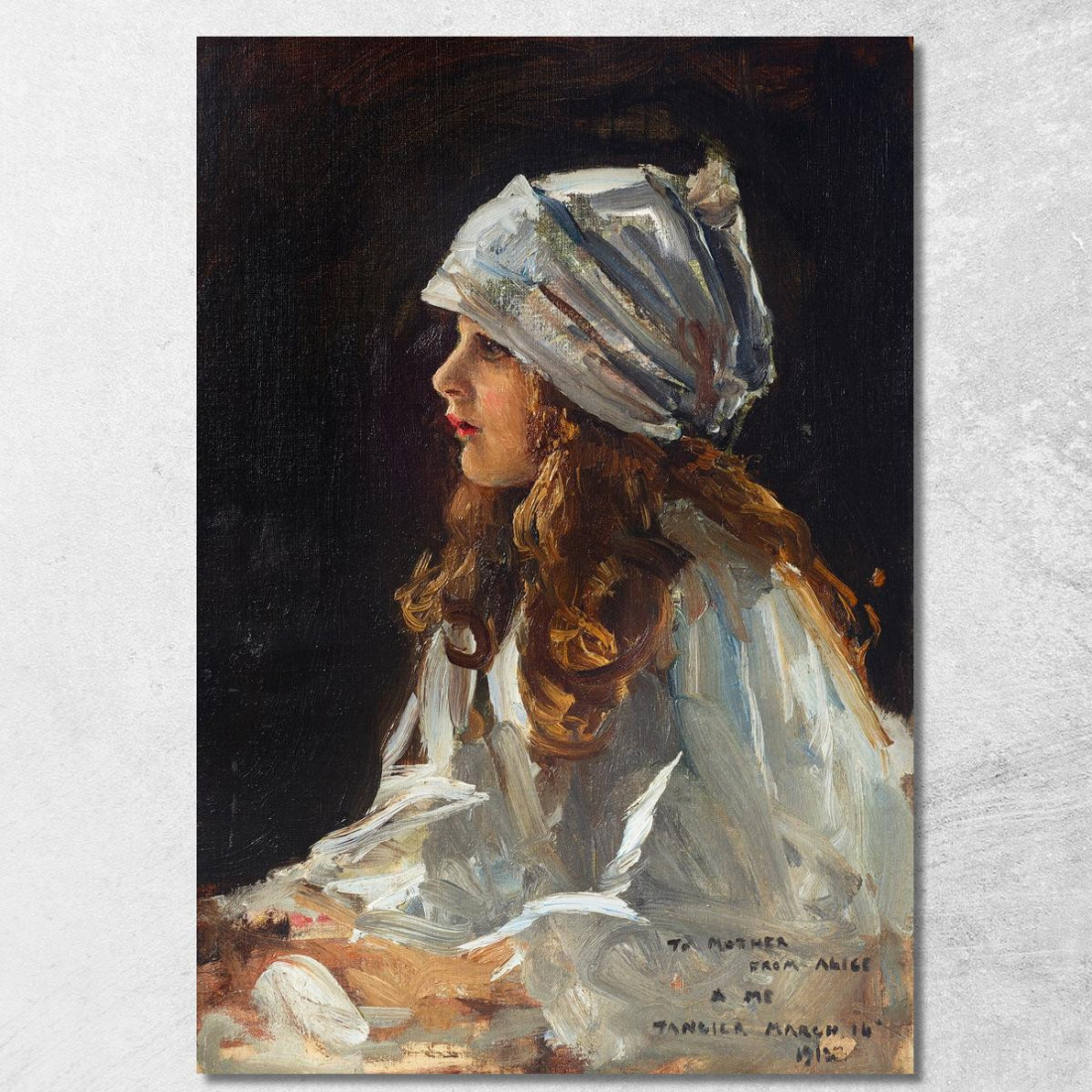 Ritratto Della Figlia Dell'Artista Alice Sir John Lavery sjl39 quadro stampato su tela Ritratto Della Figlia Dell'Artista Alice Sir John Lavery sjl39 quadro stampato su tela