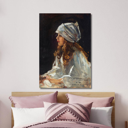 Ritratto Della Figlia Dell'Artista Alice Sir John Lavery sjl39 quadro stampato su tela