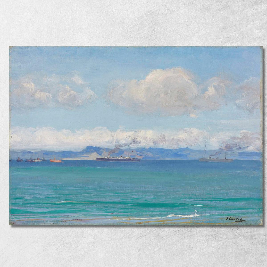 Baia Di Tangeri Sir John Lavery sjl44 quadro stampato su tela Baia Di Tangeri Sir John Lavery sjl44 quadro stampato su tela