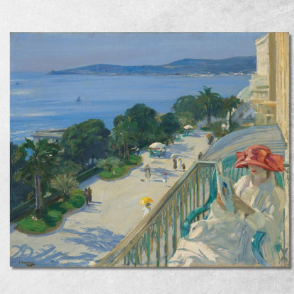 La Terrazza Cap D'Ail Sir John Lavery sjl57 quadro stampato su tela