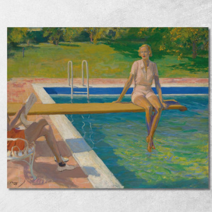 La Viscontessa Castlerosse Palm Springs Sir John Lavery sjl58 quadro stampato su tela