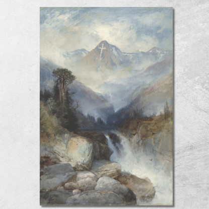 Montagna Della Santa Croce Thomas Moran tmr45 quadro stampato su tela
