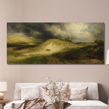 La Gravel Bank Di Easthampton L.I. Thomas Moran tmr64 quadro stampato su tela