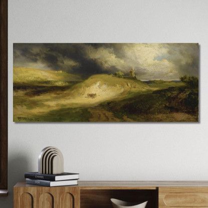 La Gravel Bank Di Easthampton L.I. Thomas Moran tmr64 quadro stampato su tela
