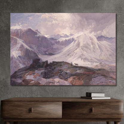 Il Sentiero Musquito Montagne Rocciose Del Colorado Thomas Moran tmr72 quadro stampato su tela