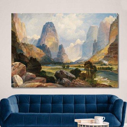 Valle Delle Acque Balbettanti Utah Meridionale Thomas Moran tmr81 quadro stampato su tela