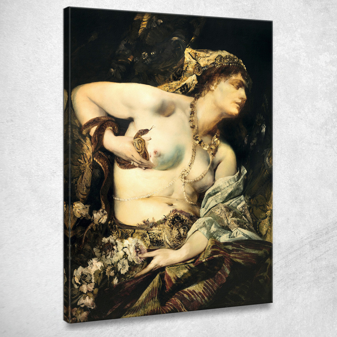 La Morte Di Cleopatra Hans Makart hmk60 quadro stampato su tela