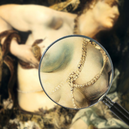 La Morte Di Cleopatra Hans Makart hmk60 quadro stampato su tela