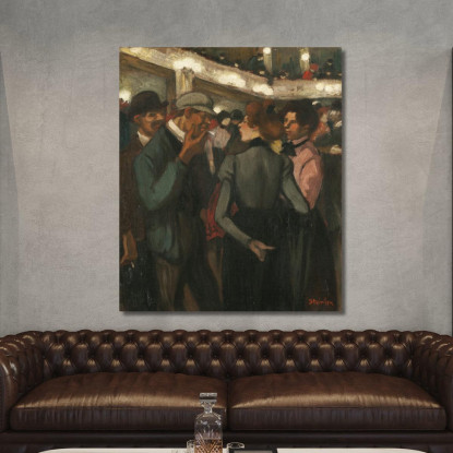 Ragazze E Magnaccia Al Moulin Rouge Théophile Alexandre Steinlen tas21 quadro stampato su tela