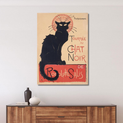Giro Del Gatto Nero Théophile Alexandre Steinlen tas54 quadro stampato su tela