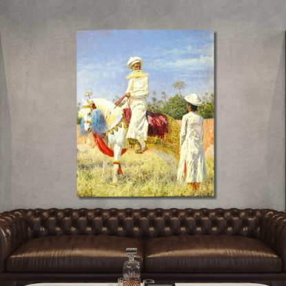 Cavaliere A Jaipur Vasily Vereshchagin vvr46 quadro stampato su tela
