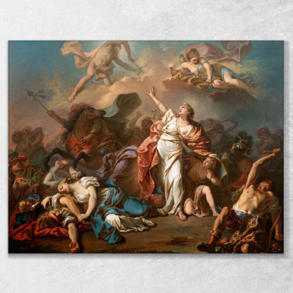 Apollo E Diana Attaccano I Figli Di Niobe Jacques Louis David jld3 quadro stampato su tela