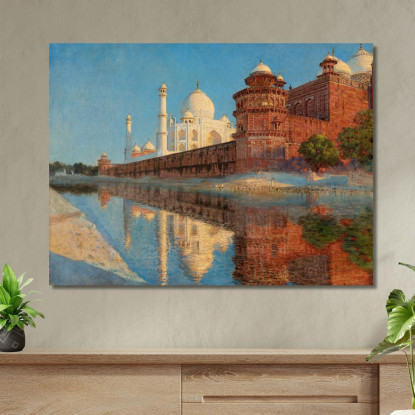 La Sera Del Taj Mahal Vasily Vereshchagin vvr65 quadro stampato su tela