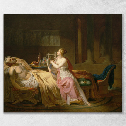 Calliope Piange Omero Jacques Louis David jld5 quadro stampato su tela