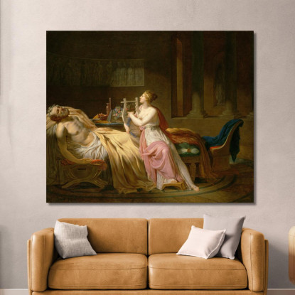 Calliope Piange Omero Jacques Louis David jld5 quadro stampato su tela