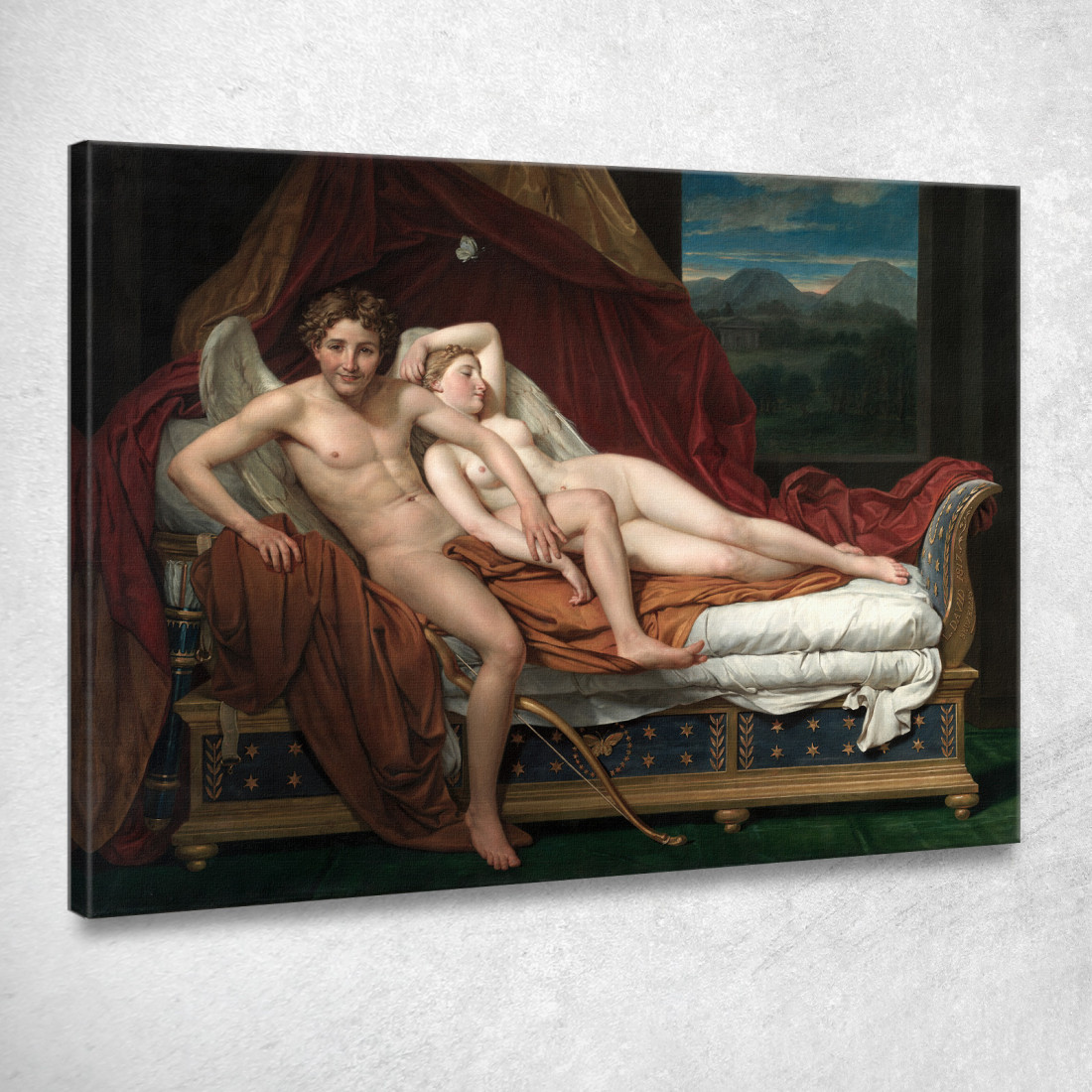 Amore E Psiche Jacques Louis David jld6 quadro stampato su tela