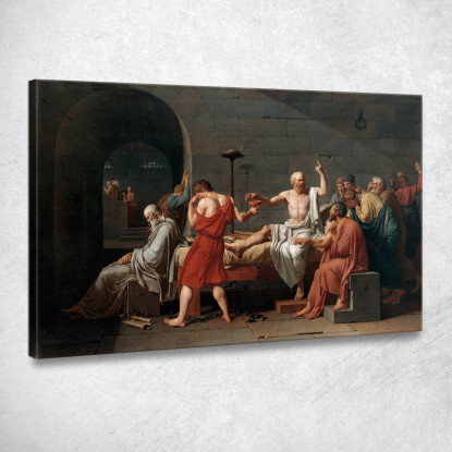 La Morte Di Socrate Jacques Louis David jld12 quadro stampato su tela