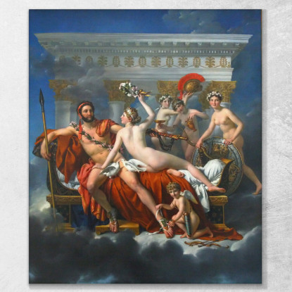 Marte Disarmato Da Venere Jacques Louis David jld13 quadro stampato su tela