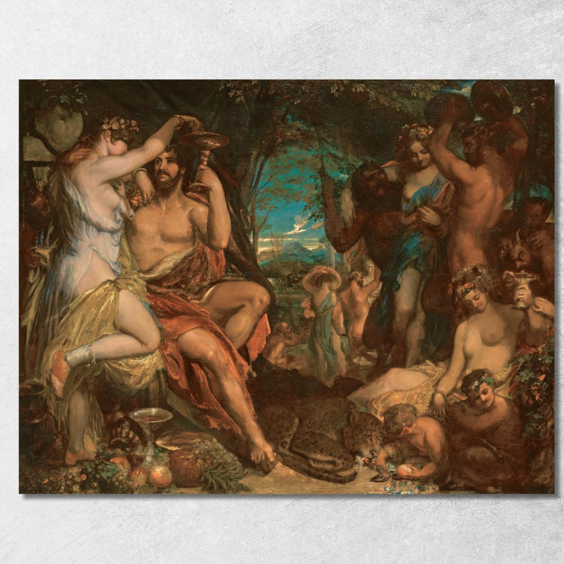 Una Festa Baccanale William Etty wet1 quadro stampato su tela