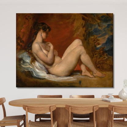 Nudo Femminile Sdraiato 2 William Etty wet20 quadro stampato su tela