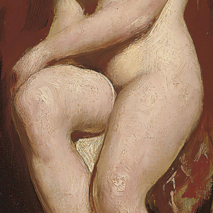 Nudo Femminile Seduto 2 William Etty wet26 quadro stampato su tela