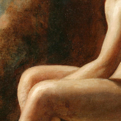 Nudo Seduto In Un Paesaggio William Etty wet29 quadro stampato su tela