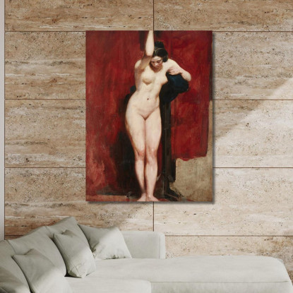 Nudo Accademico In Piedi William Etty wet32 quadro stampato su tela