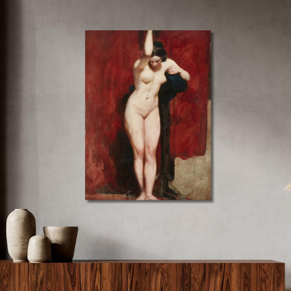 Nudo Accademico In Piedi William Etty wet32 quadro stampato su tela