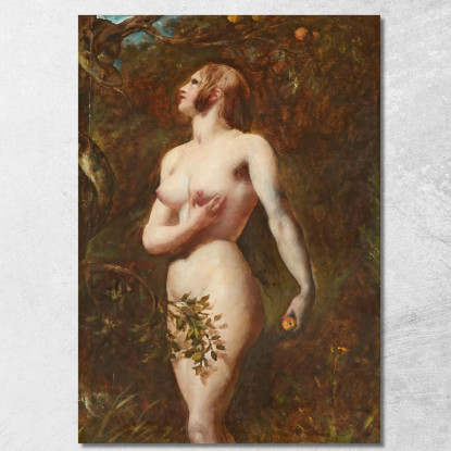 La Tentazione Di Eva Nel Giardino William Etty wet42 quadro stampato su tela