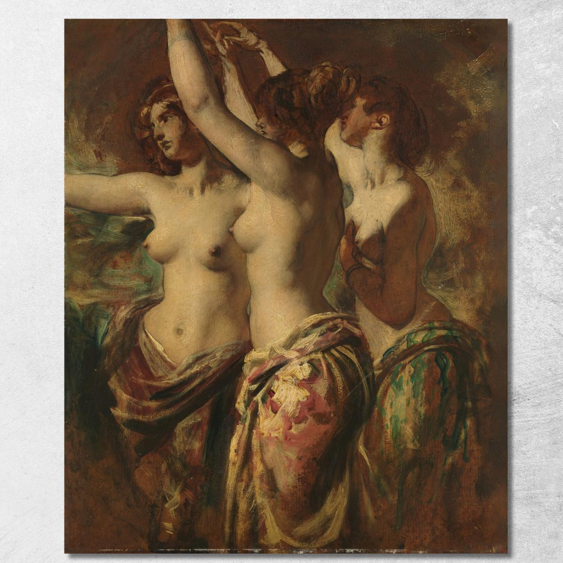 Le Tre Grazie William Etty wet43 quadro stampato su tela Le Tre Grazie William Etty wet43 quadro stampato su tela